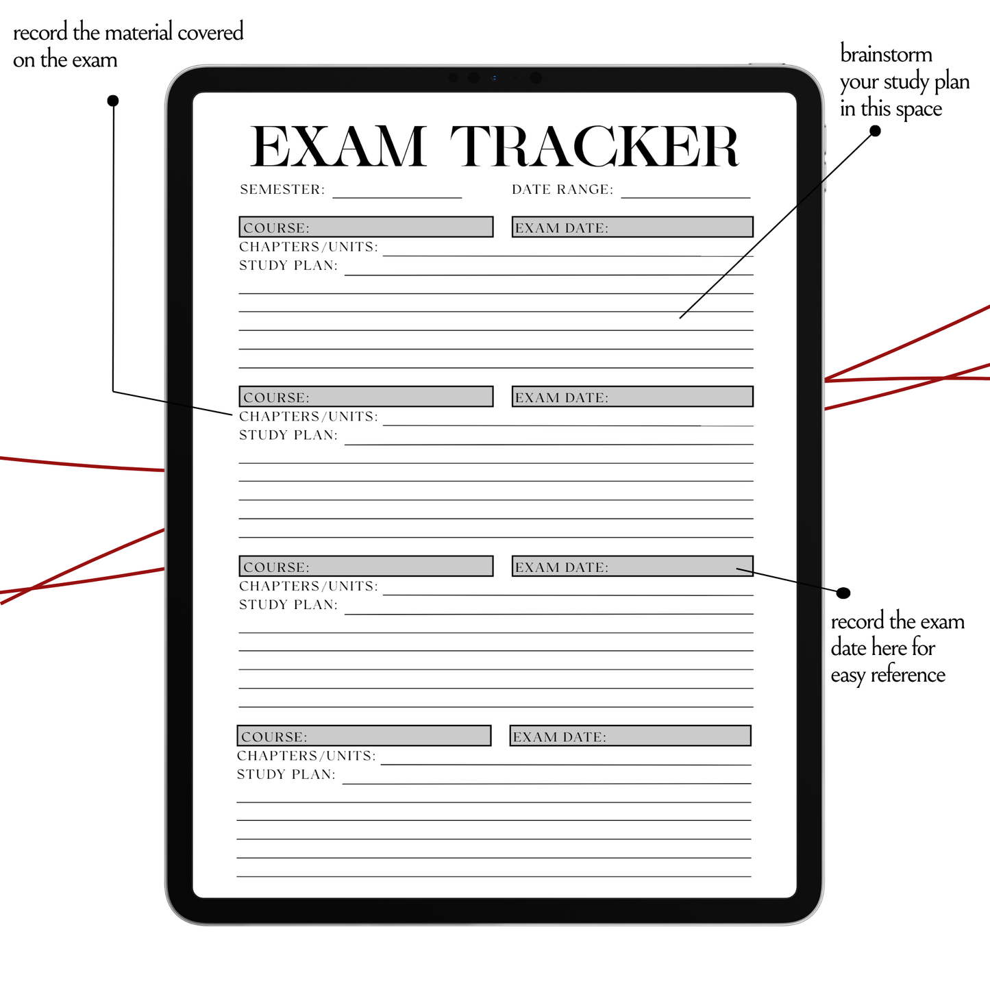 Exam Tracker | class-by-class