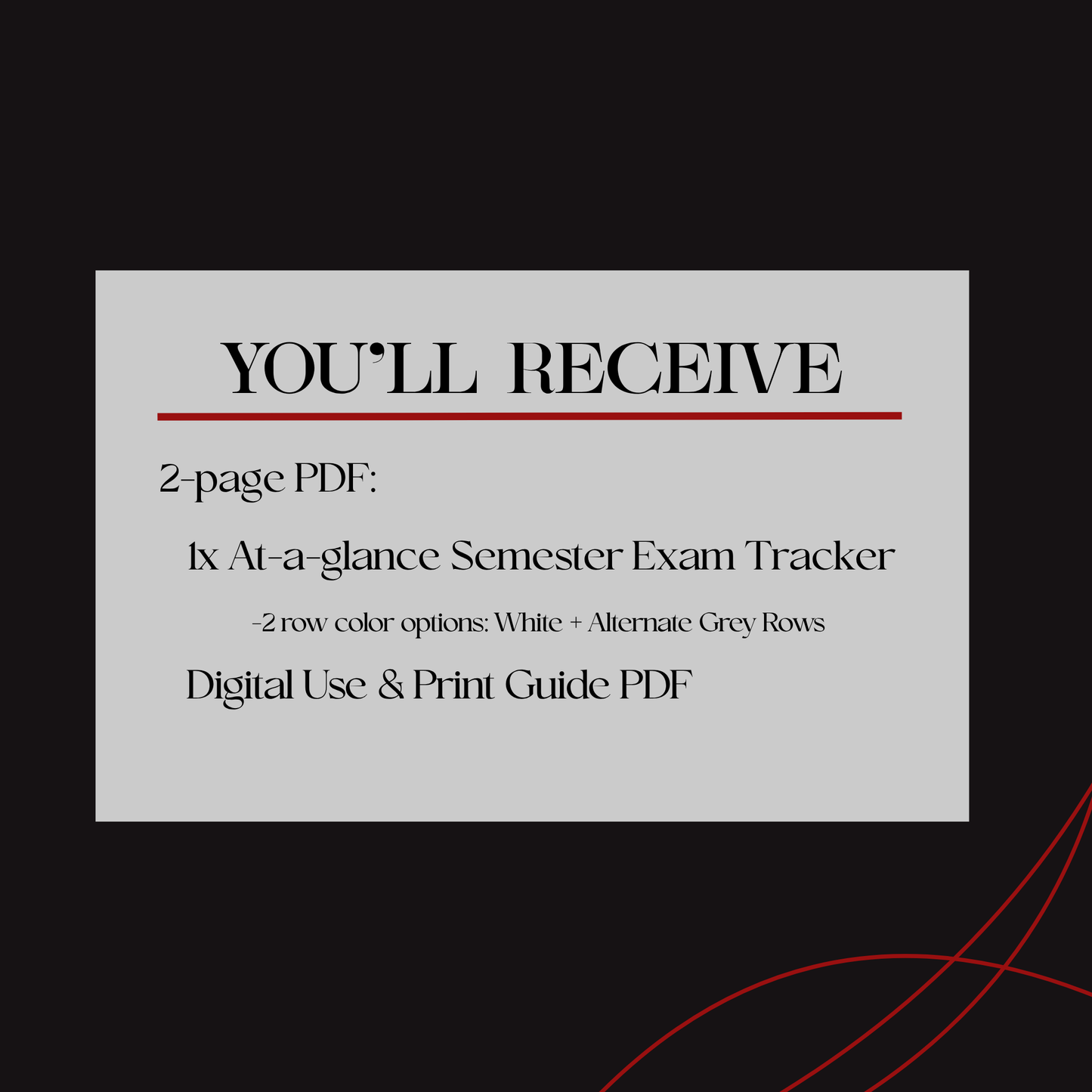 Semester Exams Tracker | At-a-glance
