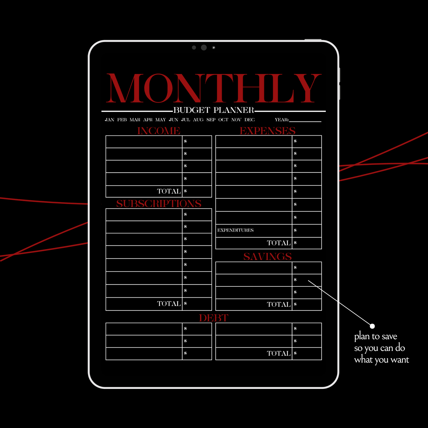 Monthly Budget Planner